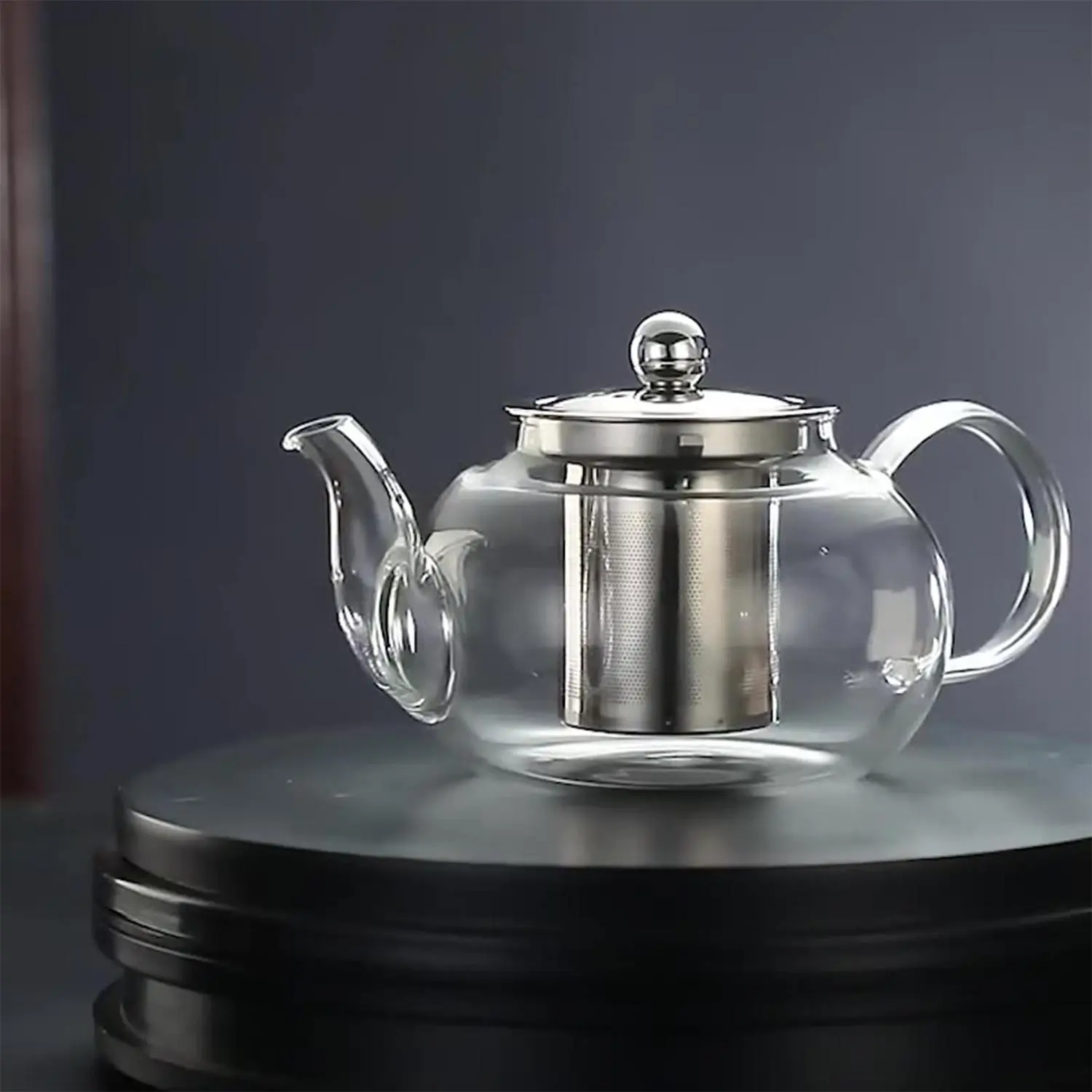 1000 ml Glass Teapot with Infuser Stovetop Safe, Heat-Resistant Borosilicate Loose Leaf Tea Pot with Infusers for Loose Tea, Microwave & Dishwasher Safe, Glass Kitchen Tea Kettle