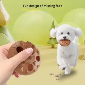 TPR Chewable Simulation Biscuit Dog Toy, Treat Thrower with Squeaky Sound, Interactive Fetch Toy for Puppies, Durable Teething & Boredom Relief Pet Play Supply