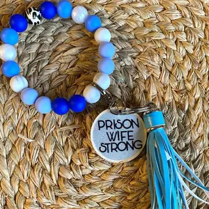Silicone Bead Prison Wife Strong Keychain Wristlet