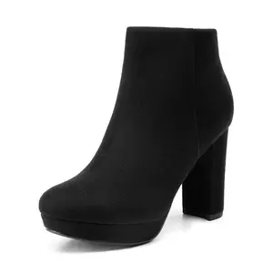 Dream Pairs Women's Stomp High Heel Ankle Boots