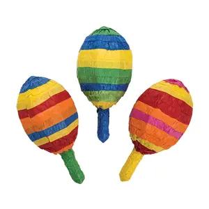 Mini Fiesta Maraca Piñata Decorations - 3 Pc.