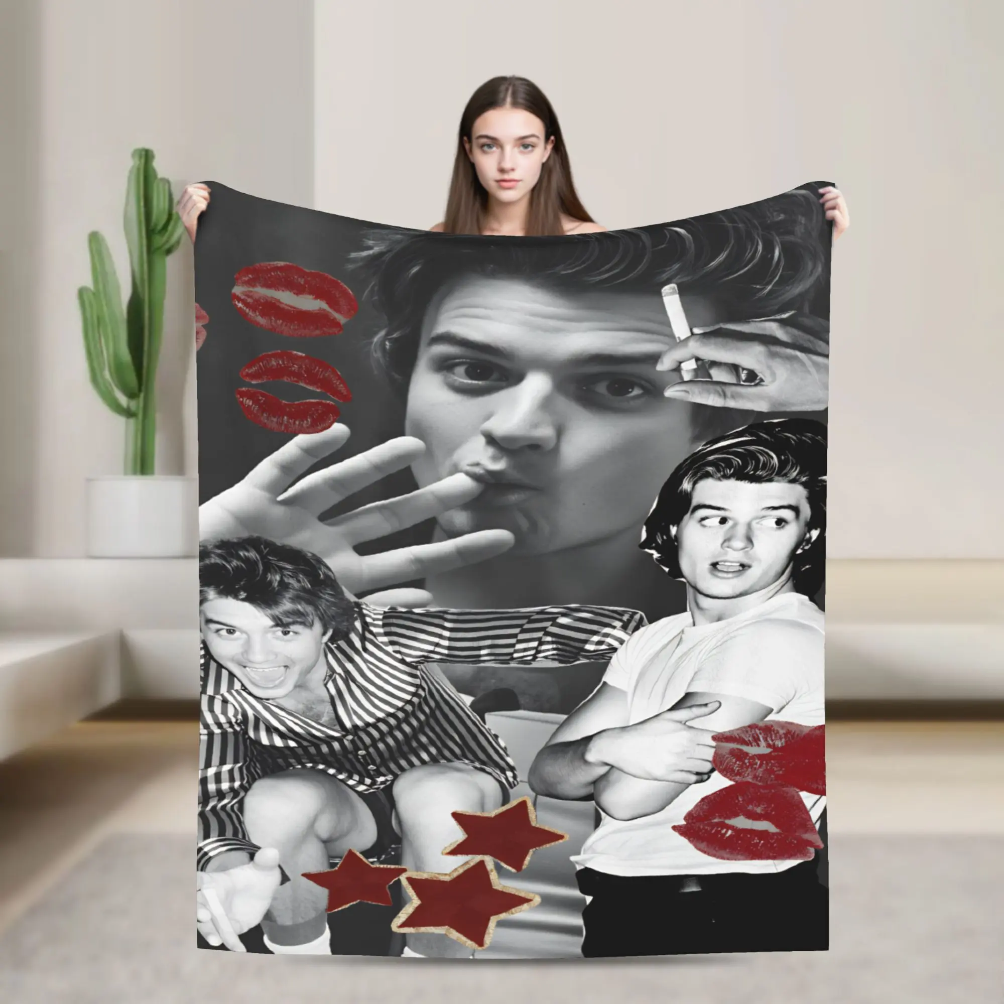 Steve Harrington Flannel Throw Blanket, Super Soft Customized Quality Bedding Blanket for Kids, Outdoor Use, Throw Blankets