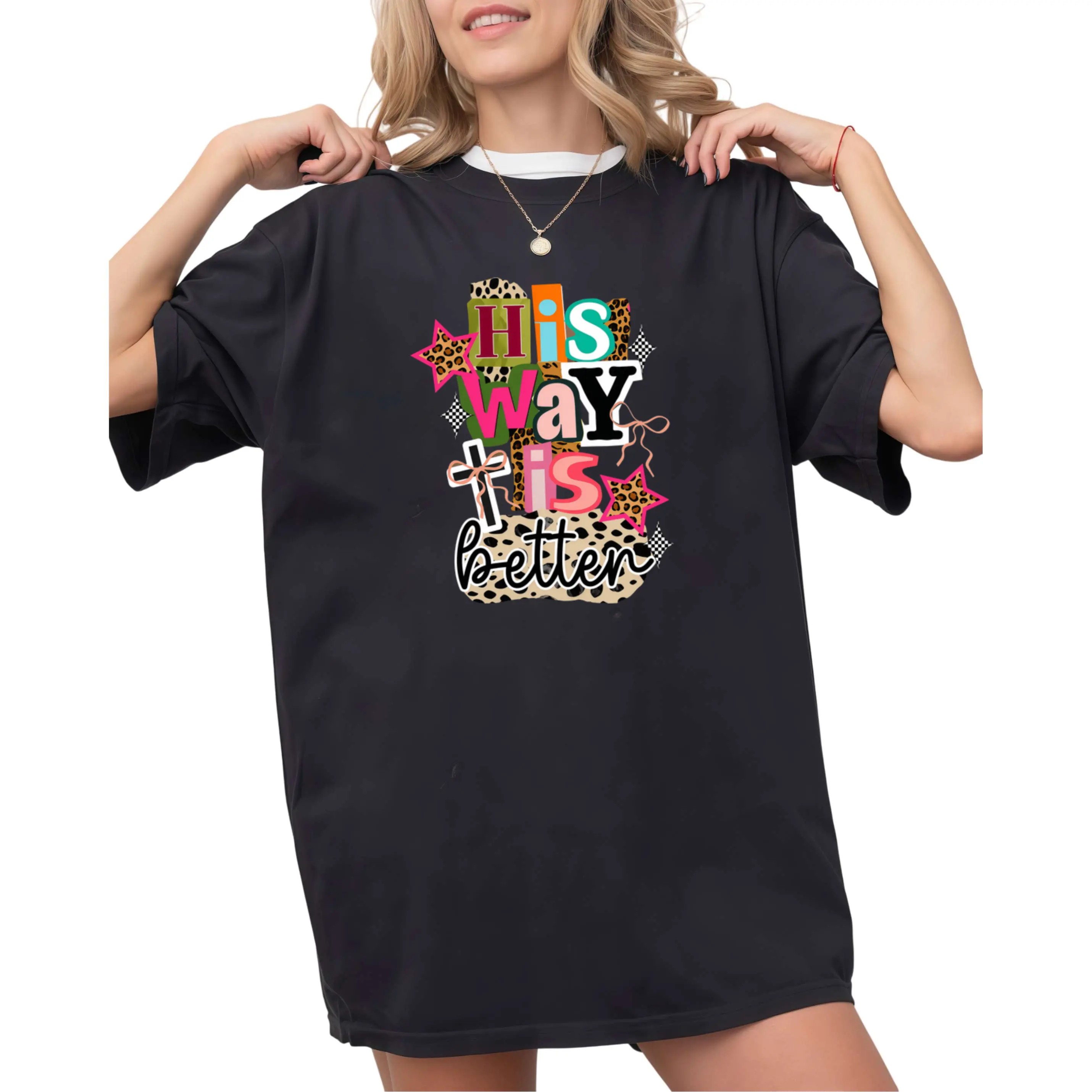 His Way Is Better Shirt, Christian Leopard Shirt, Christian Cross Tee, Religious Gifts, Bible Verse Tee, Jesus Lover Gift