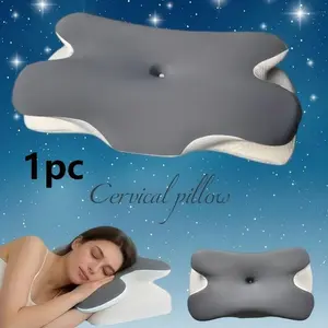 VIPfree Cooling Memory Neck Pillow, Adjustable Ergonomic Memory Foam Neck Pillows, Cervical Support, Breathable & Removable Pillowcase, Mother's Gift summerwins