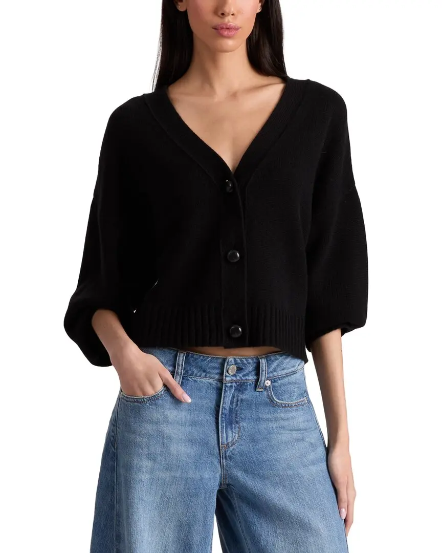 alice + olivia Atticus Cropped Boxy Cashmere Cardigan