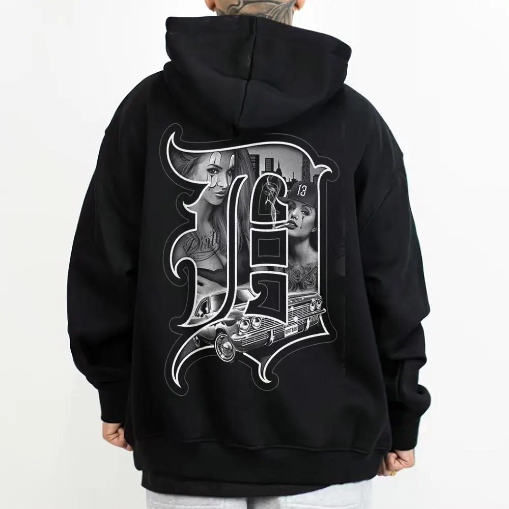Los Angeles Girl Mexican Clothing Chicano Style Cholo Vatos Gangster Clothing Unisex Hoodie Shirt Fabric Menswear Sweatshirts