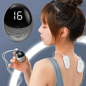Mini Smart Cervical Neck Patch Massager with Handle, USB-Charging Electric Device for Home Use, Relieves Shoulder and Neck Fatigue