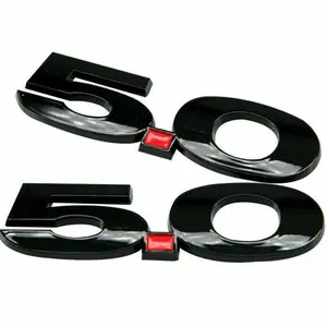 1 Pairs Gloss Black 5.0 Badge For Mustang GT Right Left Fender Emblem