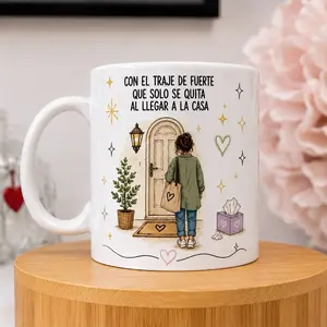 Taza Entonces Se Disfraza – Inspirada en la Canción “A la Niña que Fui” * Taza A La Niña Que Fui | Mug Motivacional para Mujer