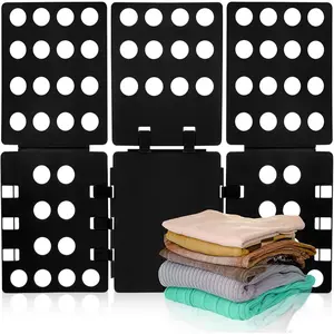 T Shirt Folding Board Laundry Organizer Durable Tool T Shirt Clothes Folder Plastic Easy and Fast Folding Board for Kid Children and Adult to Fold Clothes Black