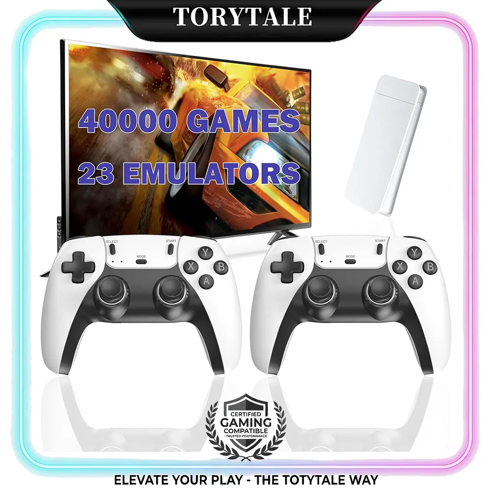 NEW Upgraded Retro Game Stick with 40,000+ Games [NO PS2] HDMI Output Plug and Play Wireless Controller for TV Monitor Video Gamepad Console Made For Gaming
