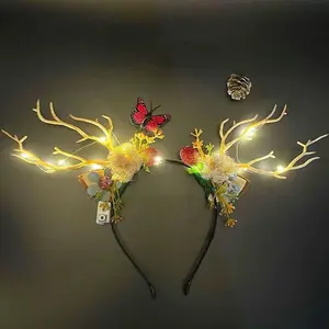 Christmas dress up headband, glowing elk antlers