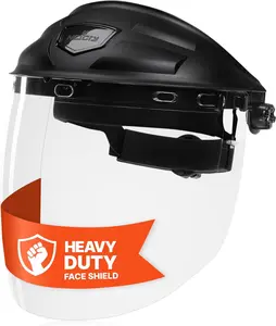 Clear Anti Fog Safety Face Shield for Grinding and Cutting Tasks, Impact Resistant Full Face Protection with Adjustable Headgear, Industrial Grade Protective Visor for Workshop and Home Projects, Practical Safety Gear Essential