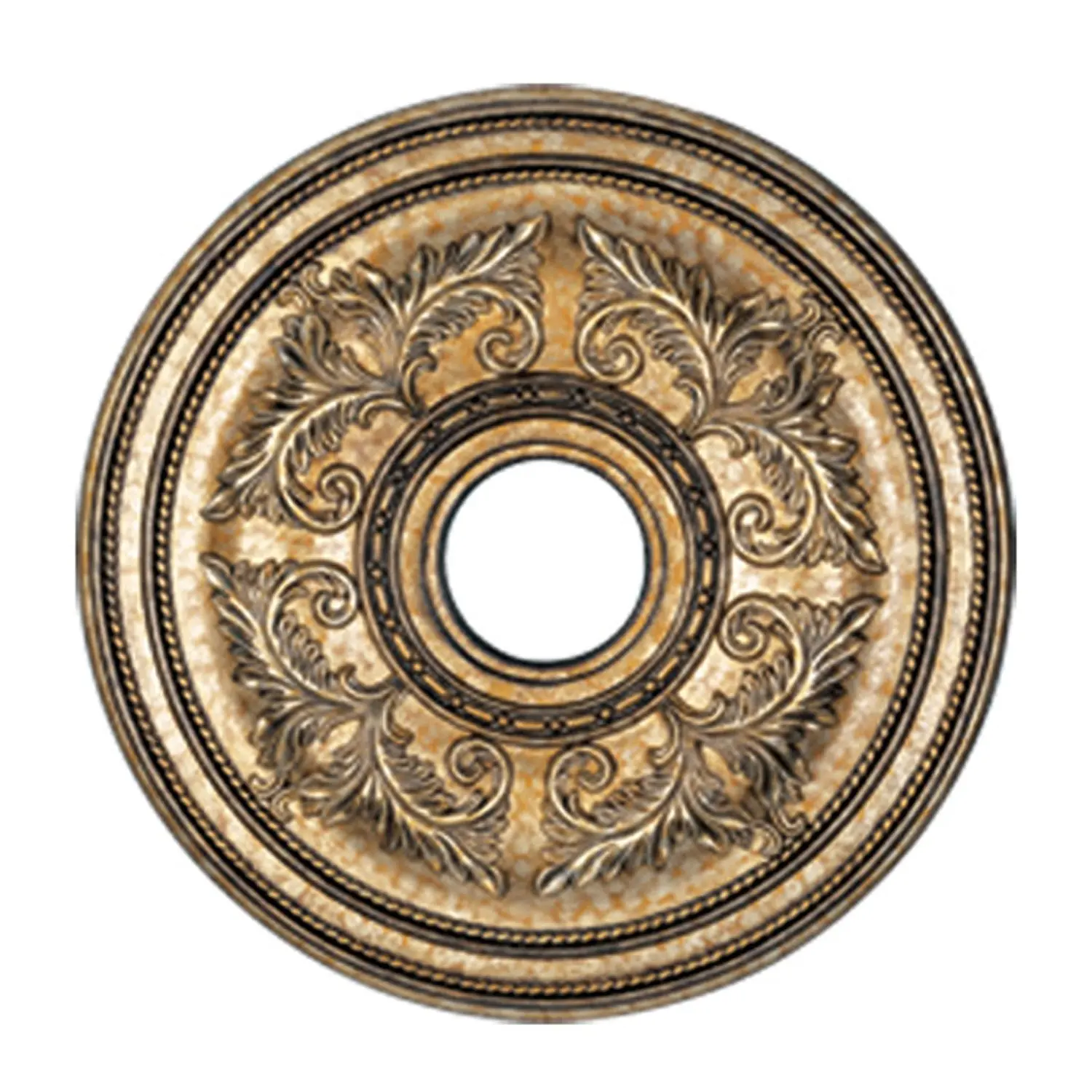 Versailles Ceiling Medallion Hand Applied Vintage Gold Leaf w/ Gildeds