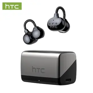 HTC NE67 Clip-On Ear Headphones, Spring Design, Imperceptible Wearing, Wireless Earbuds Bluetooth 6.0, Sport Waterproof & Sweatproof, Suitable for Office, Sports, Study and Audio Calls, Built in Microphone, Gaming Bluetooth Headphones
