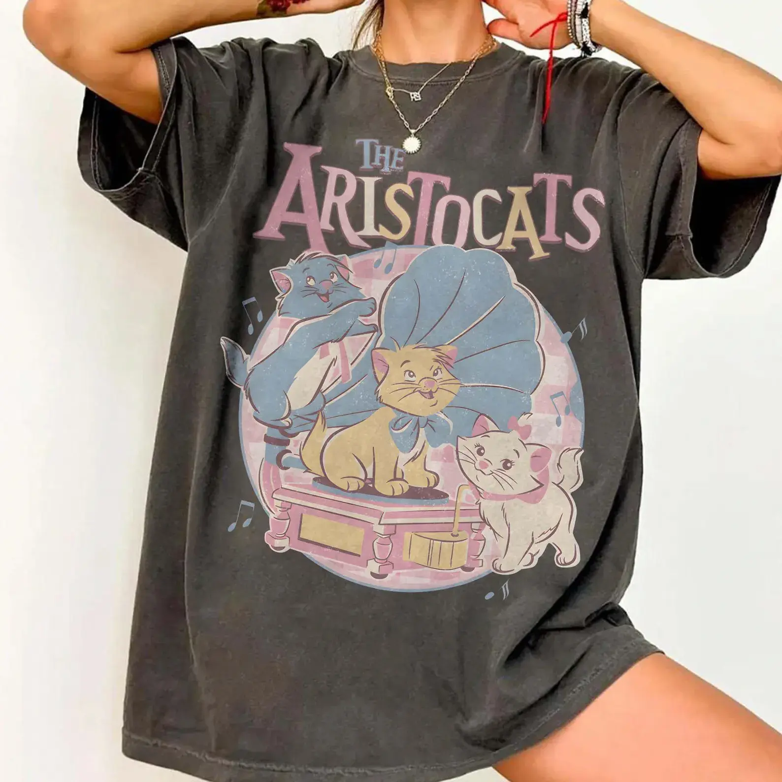 Comfort Colors Retro WDW Marie Tolouse & Berlioz Shirt, The Aristocats Movie Homage Movie Shirt, WDW Cat Boyfriend Girlfriend Gift Tee