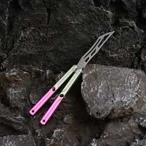 Balisong Flipper Tool, Aluminum Alloy Handle, Hand-Crank Skill Toy, Beginner Practice Toy, Metal Tool, High-Quality Edc