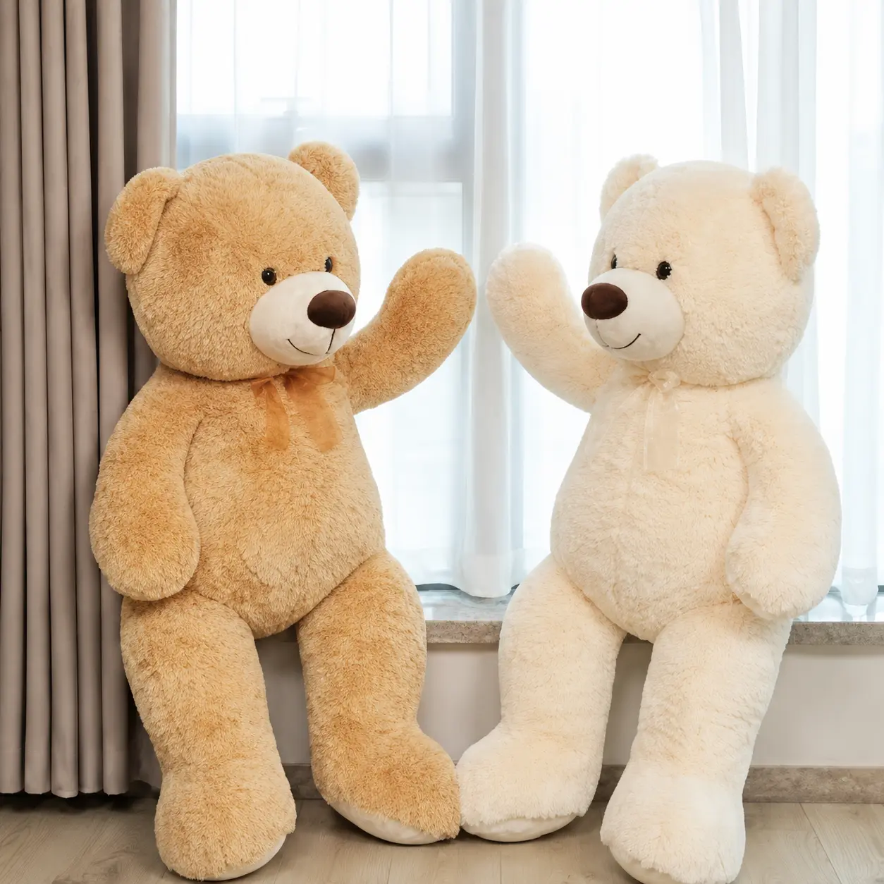 Chubbyjoy 43 inch, 51 inch plush toy stuffed animals birthday gift Valentines gift christmas gift Giant Teddy Bear with Ribbon Tie