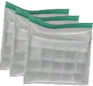 Ice Storage Bag PEVA Sealable Bag Designed for Clear Ice Cubes and Spheres Fresh Shut PEVA Bags 3 PACK