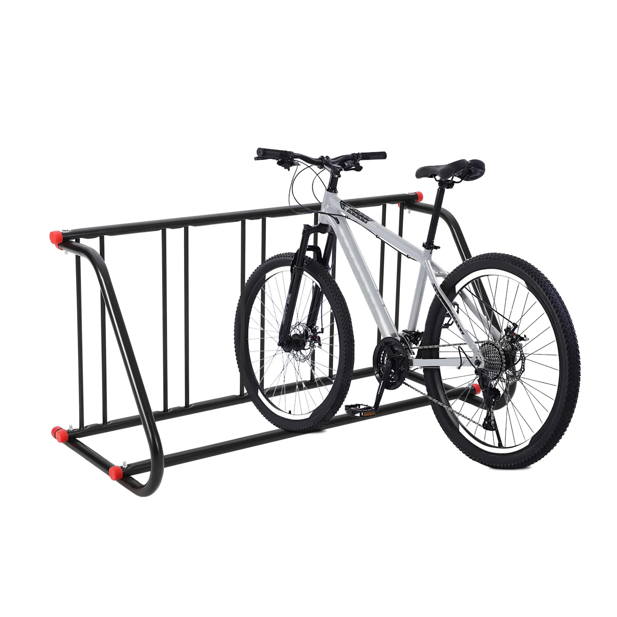 GARVEE 5-Bicycle Heavy-Duty Steel Garage Floor Stand Rack, Single-Side Holder Storage Organizer for Home, Easy to Assemble, Compatible with Road Bikes