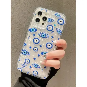 Evil Eye Print Phone Case Suitable For IPhone17/IPhone17 Air/IPhone17 Pro/IPhone17 Pro Max/16 Pro Max/15 Pro Max/14 Pro Max/13 Pro Max/12 Pro Max