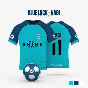 Blue Lock Manshine City Cartoon Anime Cosplay Men Jersey Summer Short Sleeve  Tee Custom Name Number Tops 2025 Women T-shirt Womenswear Streetwear