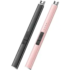 🔥2-Pack Plasma Arc Lighter  Windproof Flameless USB Rechargeable (Black + Rose Gold) No Butane⚡ Kitchen Utensils