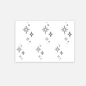 Star temporary tattoo, herbal waterproof semi permanent sticker, lasting up to 15 days