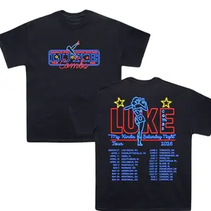 Comfort Colors My Kinda (Saturday Night) Luke Tour 2026 Neon Graphic T-Shirt, Country Concert Vintage Tee, Retro Western Music Shirt for Men Women Fans Gift USA