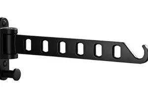 Laundry Drying Rack Wall Mounted Clothes Drying Rack Clothes Hanger Black - Hangable Design for Efficient Dryer Use Aluminium Matte