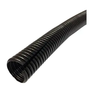 212 MAIN Colored Polyethylene Split Wire Loom - 0.37 in. Nominal Size, 100 ft. Length, Black - For Organizing Cables in Automotive, Home Improvement, Computers Applications, Impact-Resistant, Organize