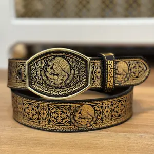 BELT/CINTO LASER MEXICO ORO 1.5"