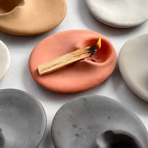 Concrete Palo Santo & Incense Burner — Stylish Minimalist Holder for Incense, Meditation Accessory & Home Decor