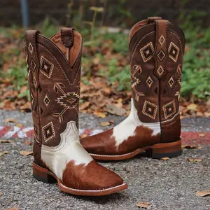 Texanos: Women’s Casual Cowhide Honey/White TDR4020