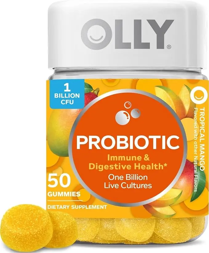 OLLY Probiotic Gummy, Immune System & Digestive Support*, Mango - 50 Count
