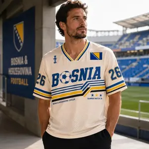 Bosnia Soccer Jersey, Bosnia and Herzegovina Football Fan Shirt, Vintage Sports Tee, Soccer Lover Gift, Unisex Jersey KCR
