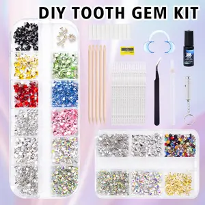 DIY Tooth Gem Kit Crystals Jewelry Set Fashion Teeth Gems for Easy DIY Style Versatile Accessories for Daily Looks & Party