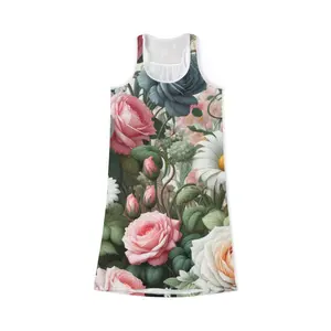 "Summer Essentials: Women's Racerback Dress- Midi, Plus Size, XS & Athletic | Casual Knee-Length, Golf & Tennis Racerback- Racerback Dress