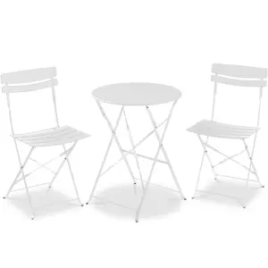 Best Choice Products 3-Piece Small Bistro Set, Folding Patio Furniture Set of 2 Chairs and Table
