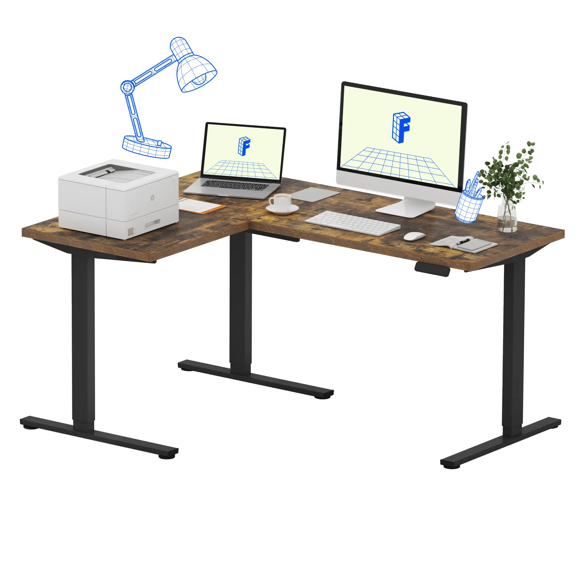 Rustic Brown Top + Black Frame