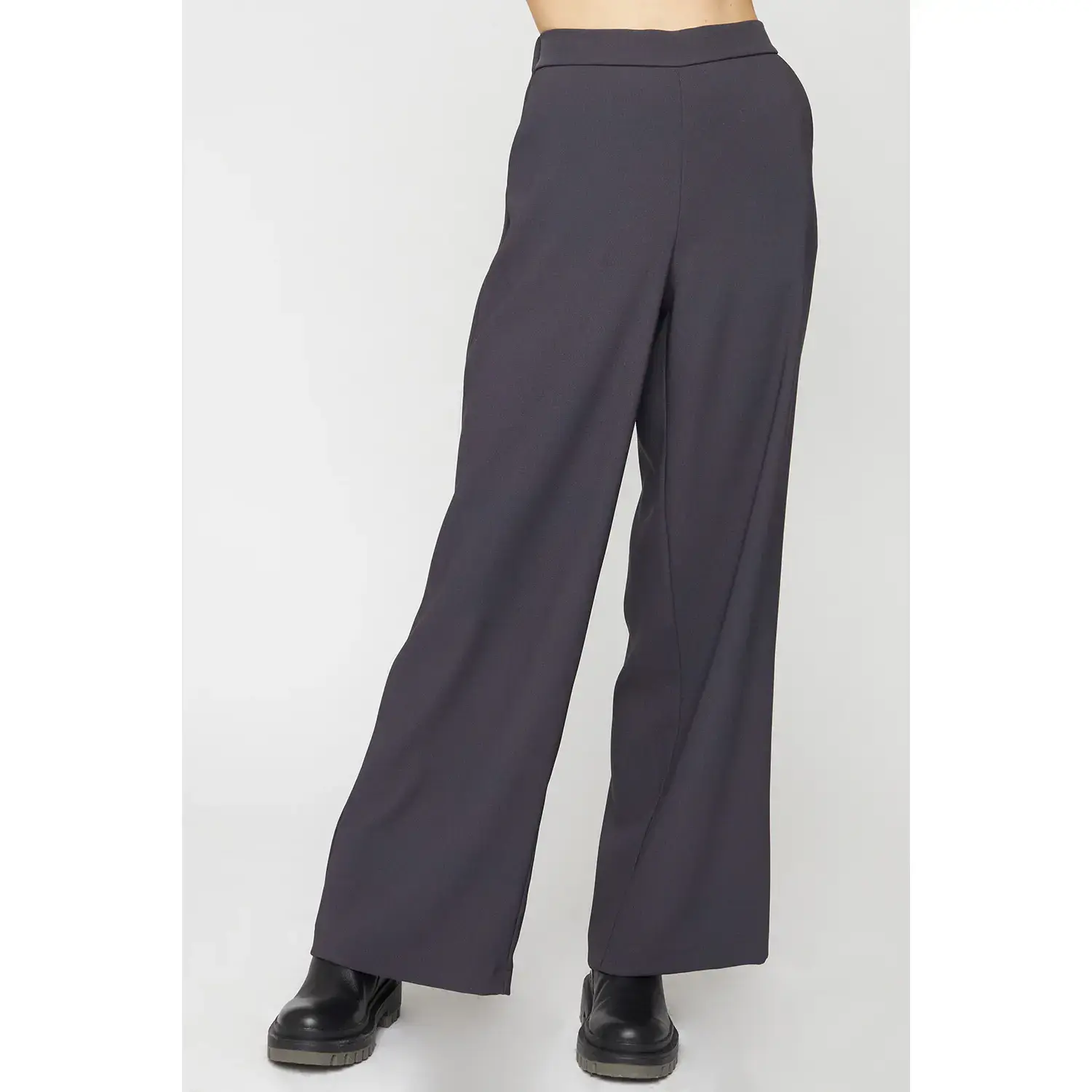Women's Solid Heavy Crepe Pull-On Pants - P1836