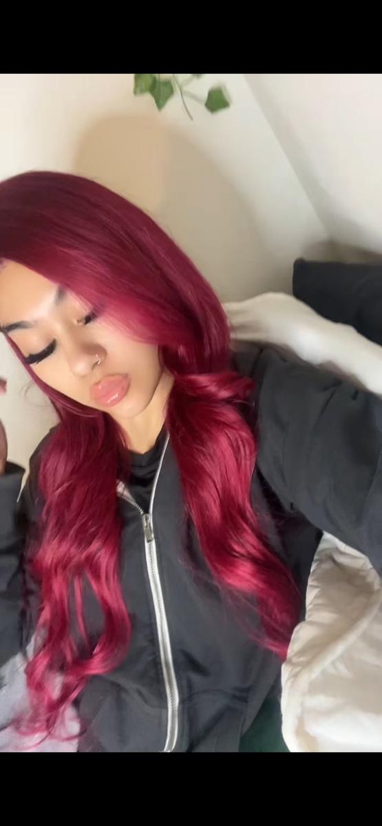 Item: 13X6 99J# Burgundy Body wave, 30''