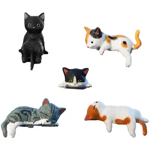 Mini Cute Cat Figurines, Resin-Decorated Cartoon Dolls, Realistic Animal Car Central Control Screen Decorations, Adorable Pet Collectibles, Cute Animal Design