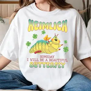 Heimlich Ladies' A Bug’s Life T-Shirt, "Some Day I’ll Be A Beautiful Butterfly" Tee, Family Trip 2026 Gift Shirt