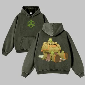 Warhammer 40k  Unisex FallFreshness outfits men streetwear 80s 90s graphic tees cotton Anime Game funny 380G Washed Hoodies men gifts