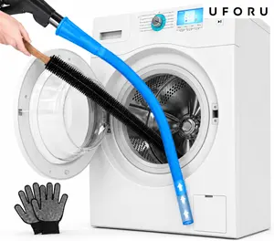 UFORU 3-Piece Dryer Vent Cleaning Kit, Flexible Vacuum Hose Attachment with Universal Adapter, Long Lint Brush and Cleaning Gloves, Dryer Lint Removal Set Helps Improve Airflow and Drying Performance #SummerWins #DFYD