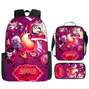 Anime Cartoon Theme Backpack Set 3 Piece School Bag with Pencil Case Casual Backpack Set
