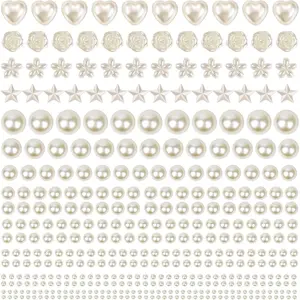 4326Pcs Self Adhesive Pearl Stickers for Crafts, Stick on Pearls Gems for Hair, Face, Makeup, Crafts, Assorted Styles and Sizes