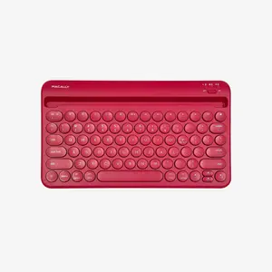 Portable Bluetooth Keyboard for Mac with iPhone iPad Stand - Viva Magenta