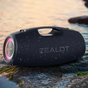 【 ZEALOTs S78 】 Bluetooth Speaker, 100W Wireless Outdoor Speaker with Subwoofer, IP67 Waterproof, RGB Ambient Light, PowerBank, Bluetooth 5.2 Camping, Beach, Gift DSP, Portable Mobile Power Supply, Supports 15 Hours Continuous Playback.